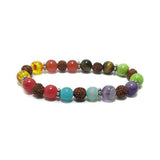 Rudraksh & Multi Color Beads bracelet