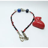 Evil Eye Bracelet With Black & Red Beads