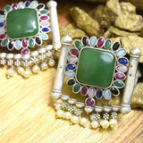 Multi Color Stone Kundan Earring