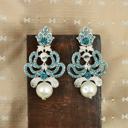 Turquoise And Silver Metal Studs
