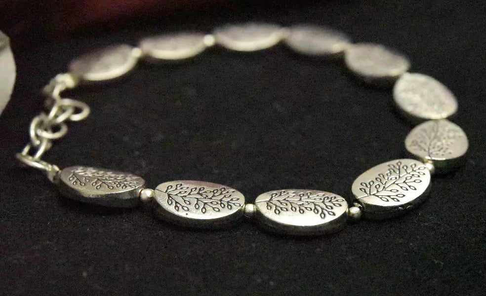 Leaf Designed German Silver Bracelet