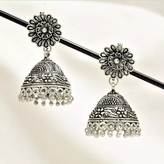 Dazzling oxidized silver earrings online