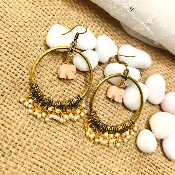 Dangle Pearl Beaded Earrings