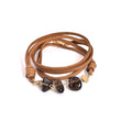 Brown Leather Bracelet With Natural Stone - The Fineworld