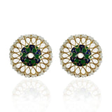 Antique vintage look With Enamel Work Round Earring - The Fineworld