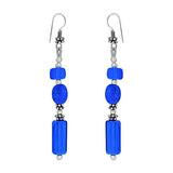 Pure blue color german silver earring - The Fineworld