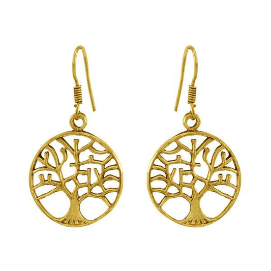 Golden tree shape fashion earring - The Fineworld