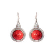 German silver red stone earrings for women and girls - The Fineworld