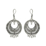 Fancy Chandbali Oxidized silver earrings for trendy women - The Fineworld