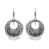 Oxidized german silver chandbali earrings for girls - The Fineworld