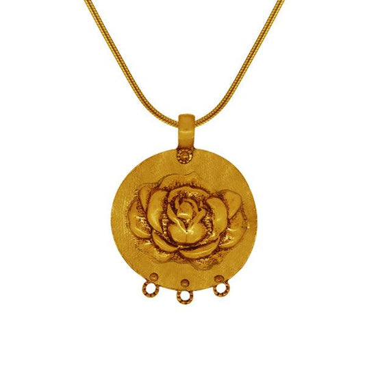 Antique Golden Rose Pendant - The Fineworld