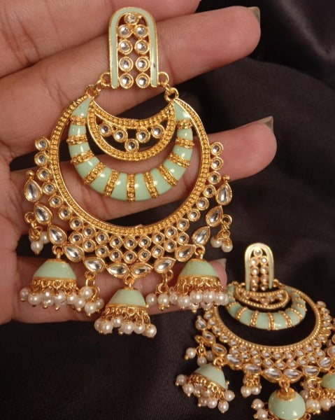 Traditional Chandbali earring for women and girls - The Fineworld