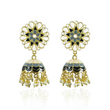 Traditional floral Enamel Earrings For Women