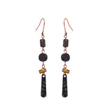 Drop Earrings With French Wire Closure & Patina Beads