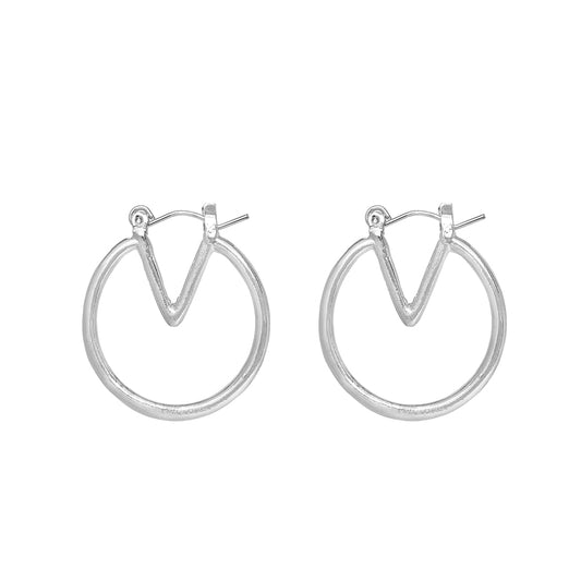 Open circle huggie earrings - golden