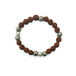 Natural rudraksh bracelet with white pearl beads