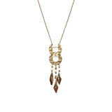 Long Necklace with Geometric Pattern