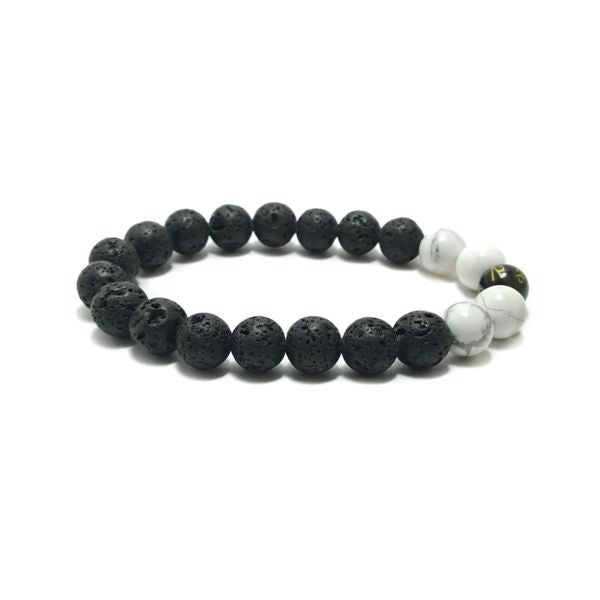 Howlite Beads and lava beads bracelet