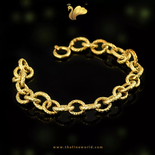 Gold Plated Rolo Link Chain Bracelet For Special You