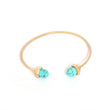 Trendy Metal Bracelets with Turquoise stone