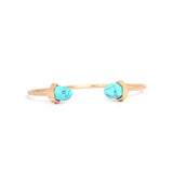 Trendy Metal Bracelets with Turquoise stone