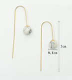 Curved Long Artificial Earrings
