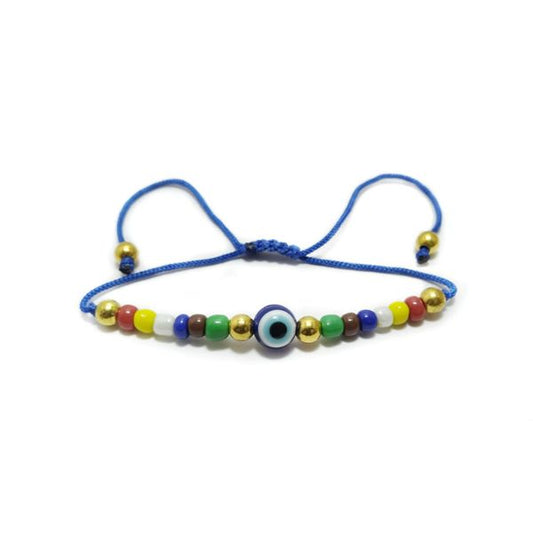Buy Beaded Silver and Light Blue Evil Eye Bracelet Online At Best Price @  Tata CLiQ