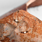 Artificial thin hoop earrings