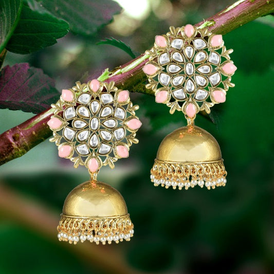 Indian Gold plated earring Pearl earring Jhumka earring