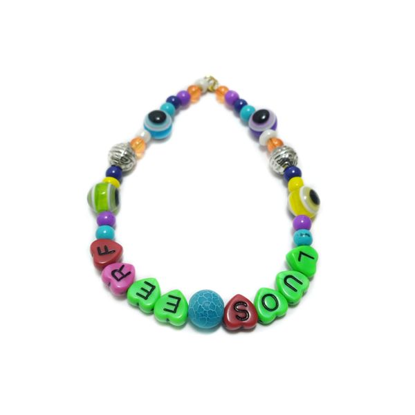 Custom Beaded Name Bracelet, Party Gift Favor for Girls, Smiley Colorful  Beach Bracelet, Rainbow Fun Bracelet, Mom and Daughter Bracelets - Etsy