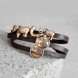 Trendy hand crafted leather bracelet