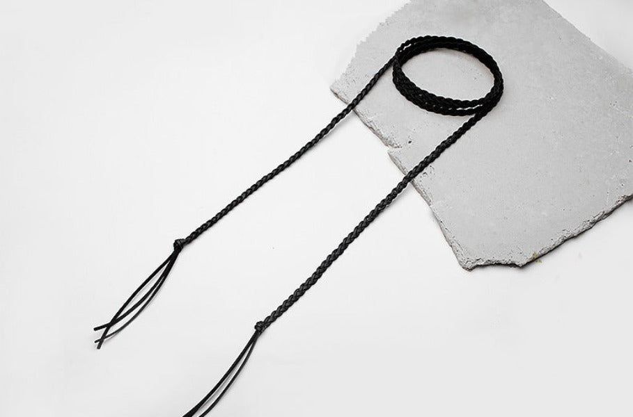 Modern Leather Rope Necklace