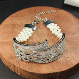 Silver Plated Pearl Imitation Bracelet