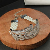 Silver Plated Pearl Imitation Bracelet