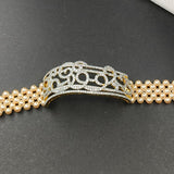 Gold Plated Pearl Designer Imitation Bracelet