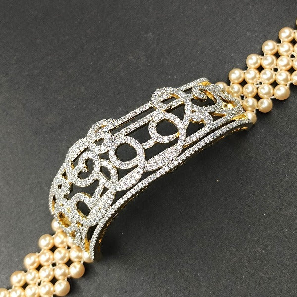 Gold Plated Pearl Designer Imitation Bracelet