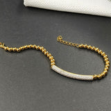 Gold Plated Beads & Shimmering Imitation Bracelet
