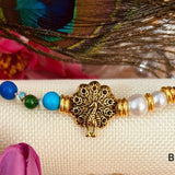 Peacock Charm Handmade Rakhi