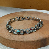 Oxidized Multi Color Stone Bracelet