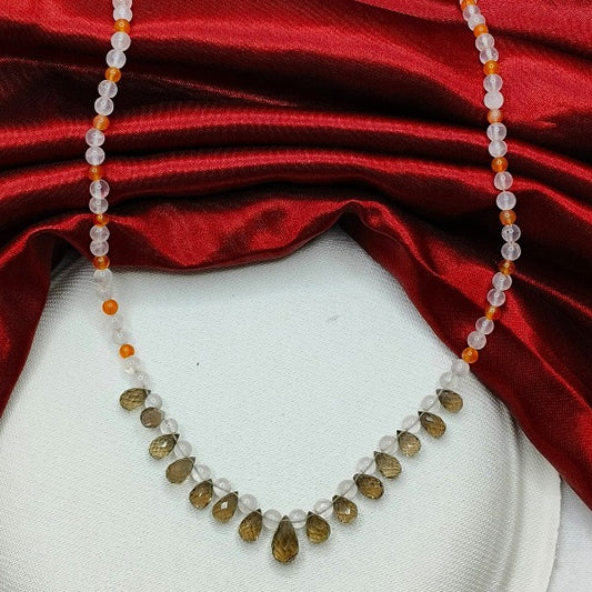 Smoky Quartz Beads Necklace