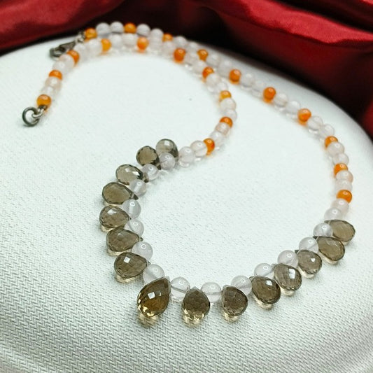 Smoky Quartz Beads Necklace