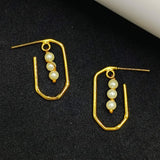 Fresh Water Pearl Drop Hoop Earring