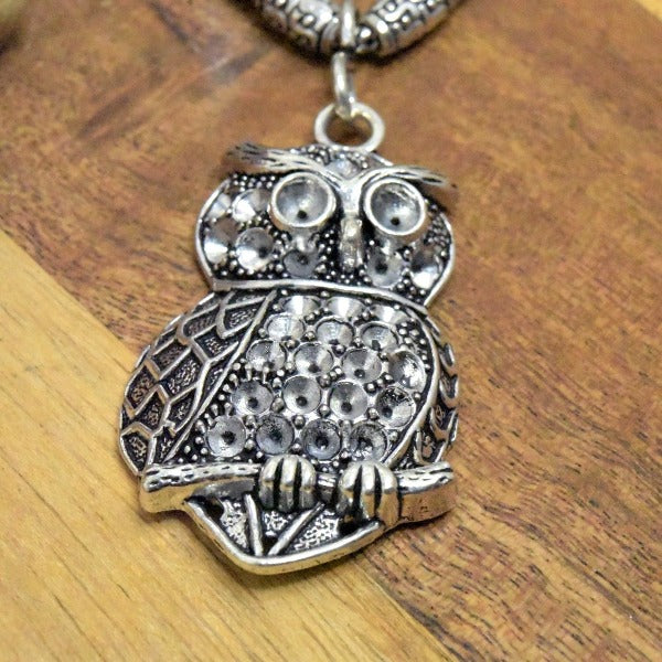Owl Designed German Silver Pendant
