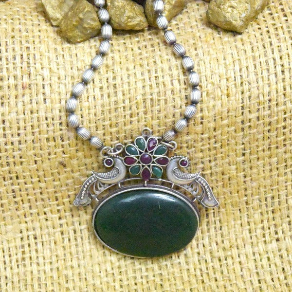 Beautiful Peacock Pendant Necklace Chain Set