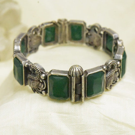 Green Stone Handmade Kada Bracelet