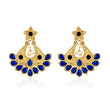 Blue Color Stones Chandbali Earrings