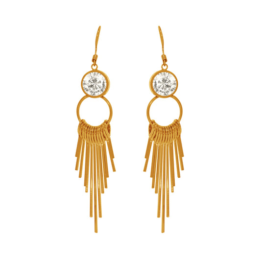 Glamours Gold Plated Drop Earring