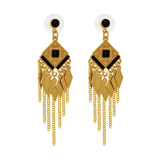 Gilded Glamour Gold Plated Drop Earring