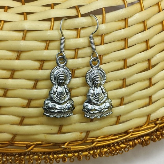 God shaped German silver earrings