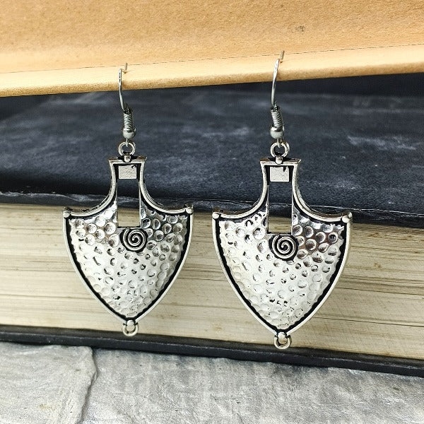 Shield Shaped Metal Danglers